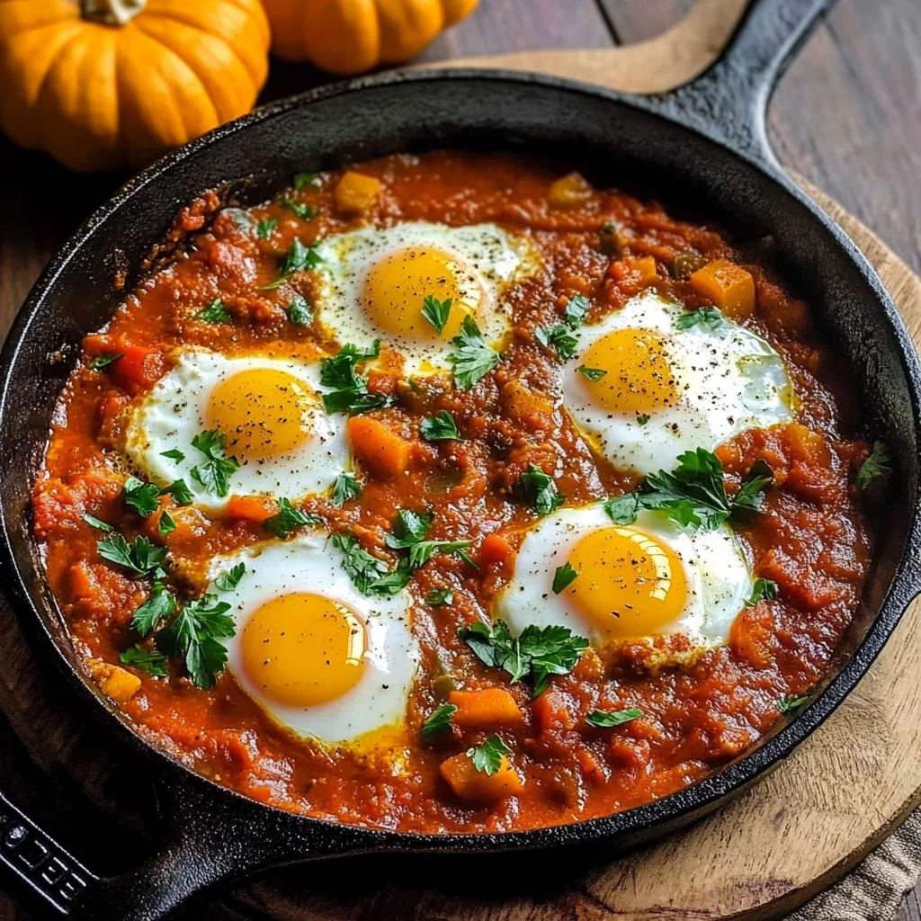 Pumpkin Shakshuka (Baked Eggs in Tomato Stew)