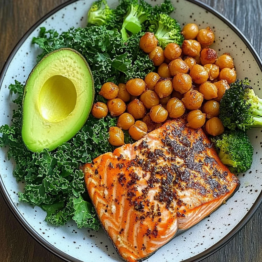 Roasted Chickpea & Salmon Power Plate