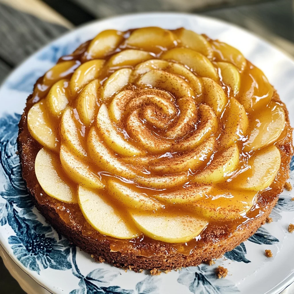 Salted Caramel Apple Rosette Cake Recipe