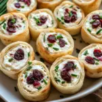 Savory Christmas Cranberry Roll Ups