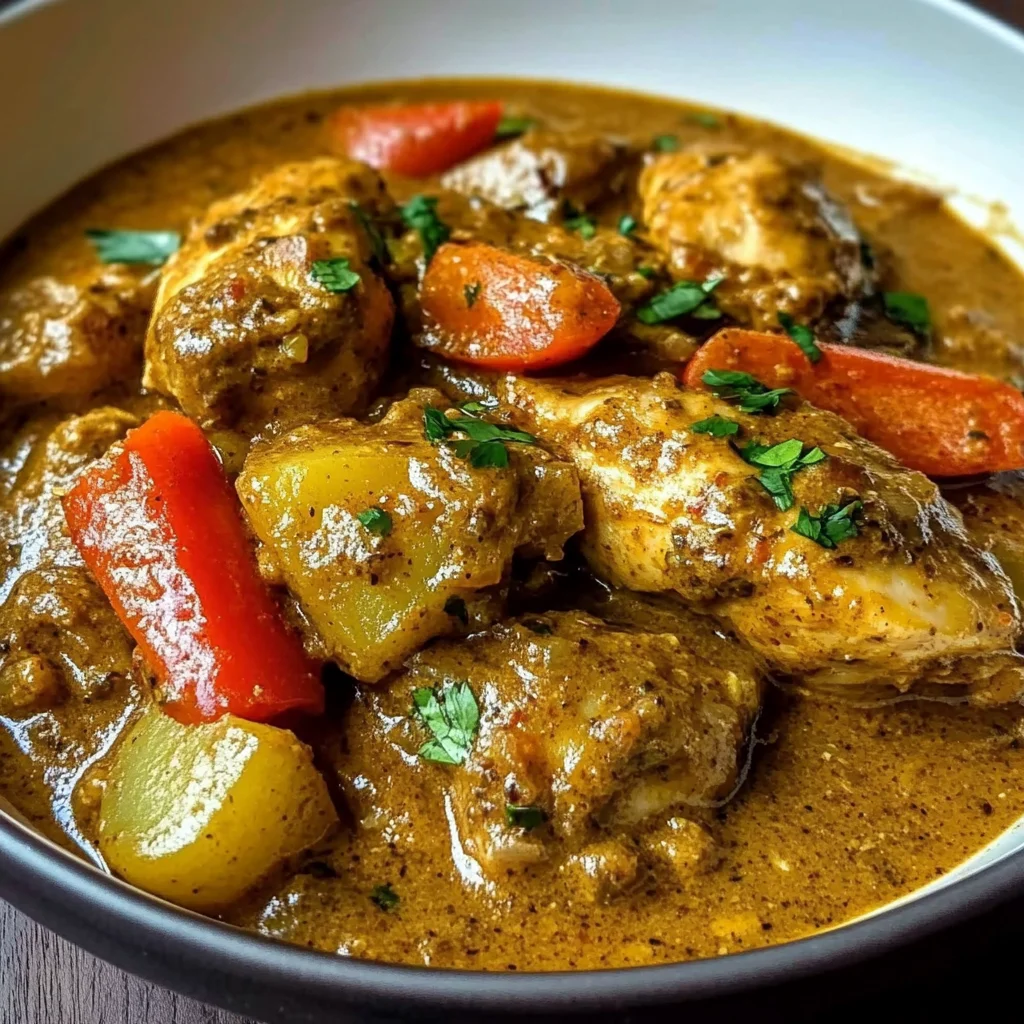 Caribbean Delight: Creamy Chicken with Potatoes and Coconut