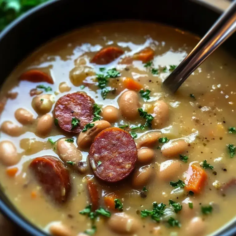 Creamy Bean Soup with Kielbasa