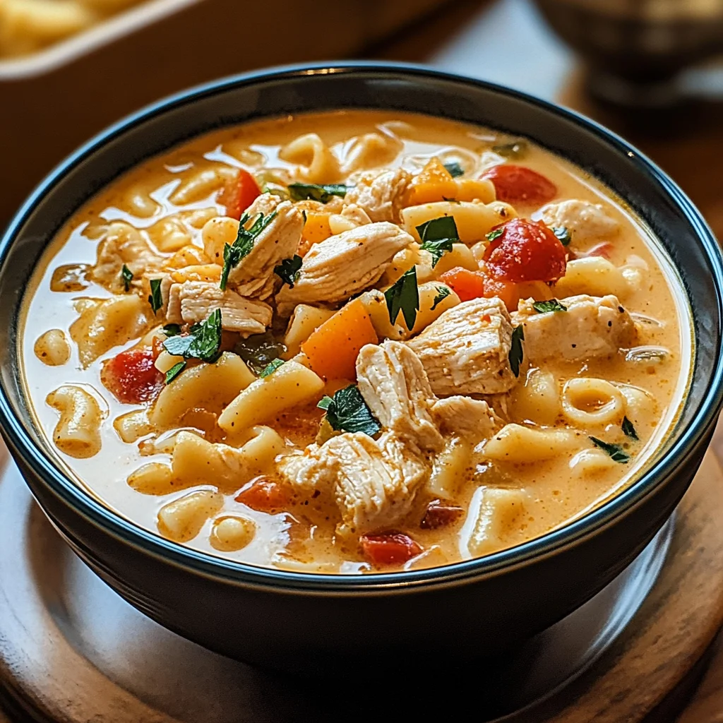 Creamy Cajun Chicken Pasta Soup