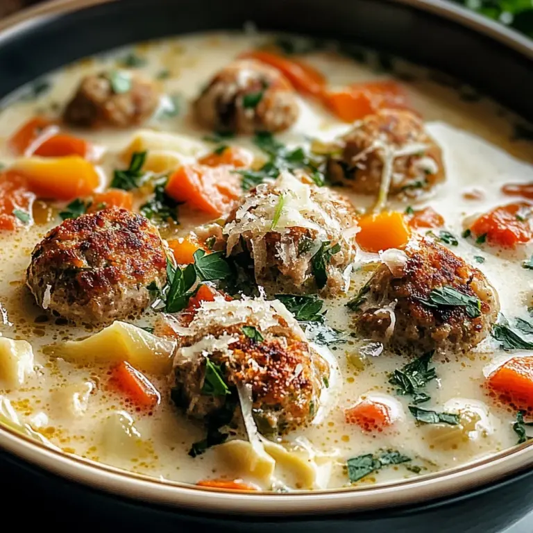 Creamy Italian Meatball Soup Recipe