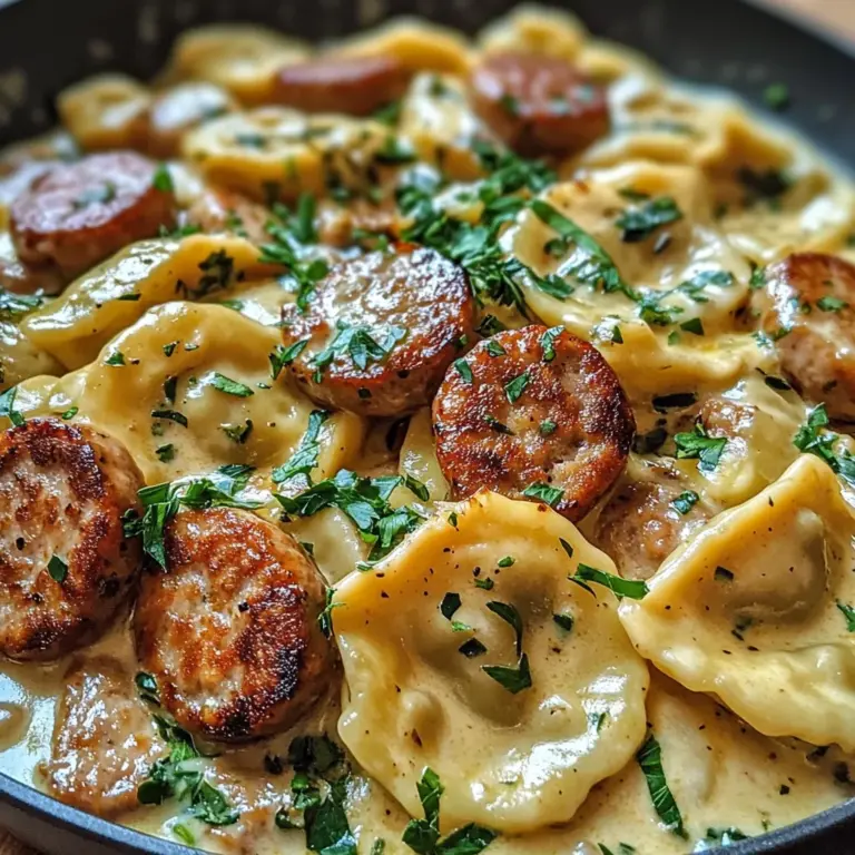 Creamy Pierogi and Turkey Sausage Skillet 🥟🦃