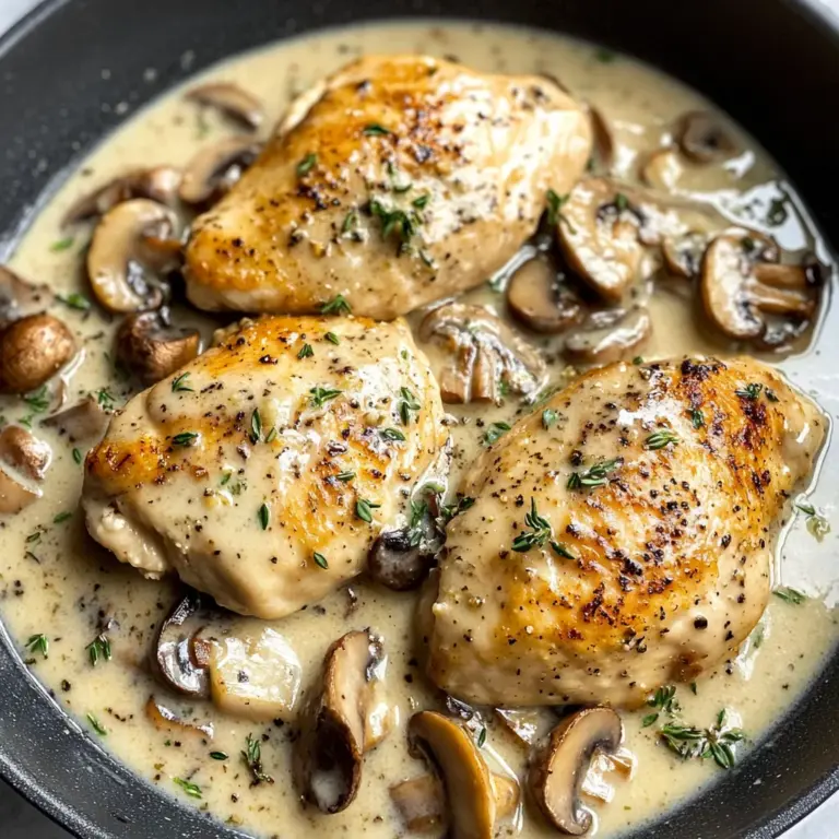 Creamy White apple vinegar Mushroom Chicken