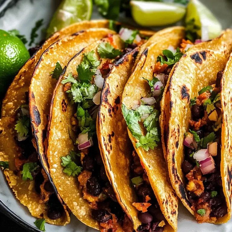 Crispy Sheet Pan Black Bean Tacos (Vegetarian)