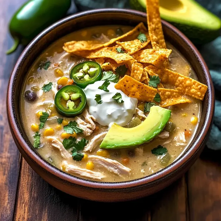 Flavorful Crockpot White Chicken Chili Soup