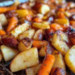 Maple Dijon Roasted Apples & Carrots