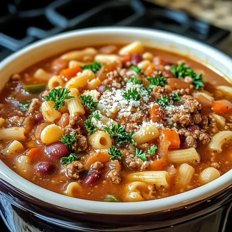 Olive Garden Slow Cooker Pasta Fagioli: Comfort in Every Spoonful