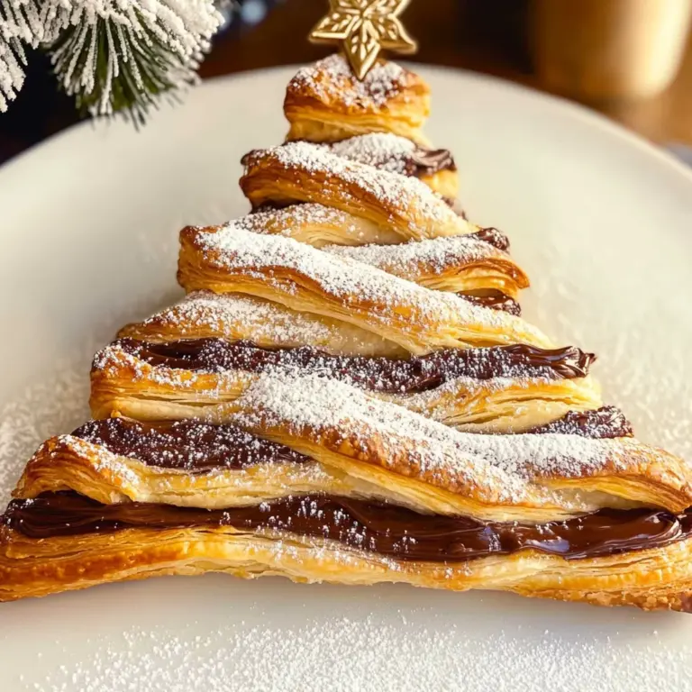 Puff Pastry Nutella Christmas Tree