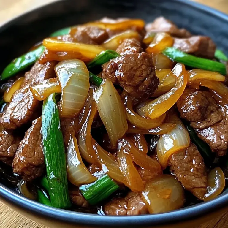 Savory Stir-Fried Beef with Sweet Onions in a Chinese-Style Sauce