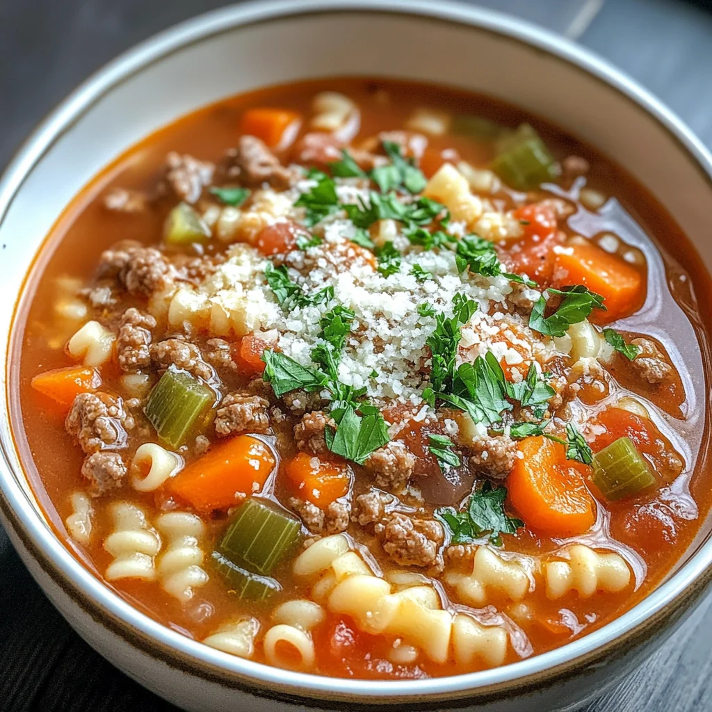Slow Cooker Italian chicken hamburger Soup