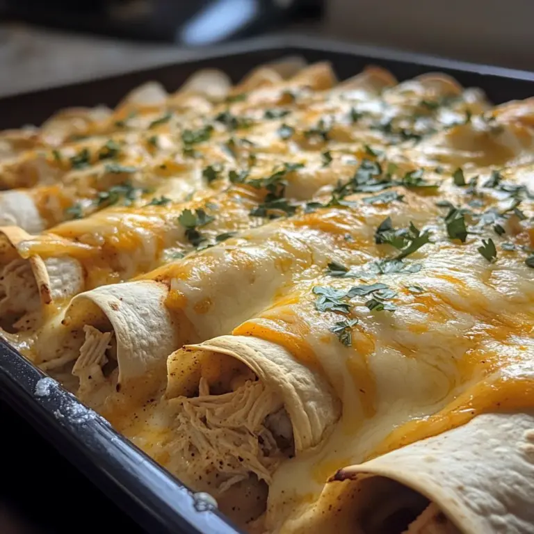 38g Protein Chicken Enchiladas with Dreamy White Sauce