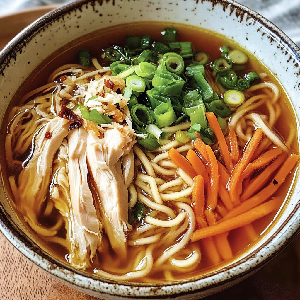 Aromatic Ginger Scallion Chicken Noodle Soup - Alrightwithme