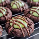 Chocolate Mint Thumbprint Cookies
