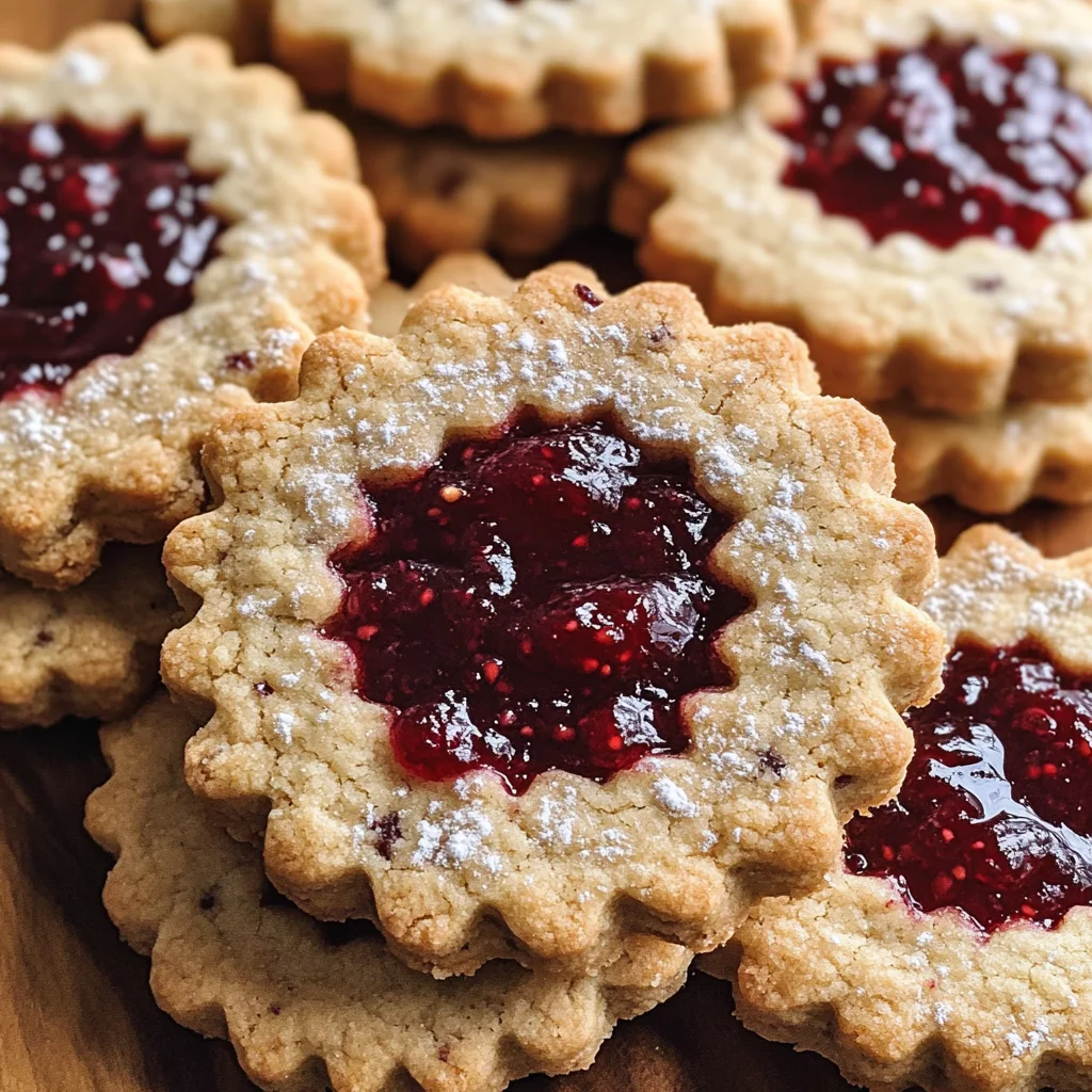 Cranberry Linzer Cookies
