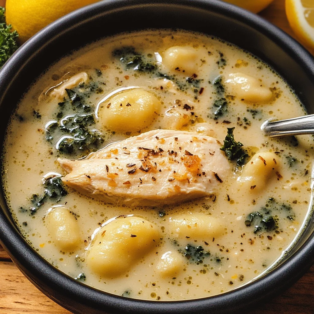 Creamy Winter Lemon Chicken Gnocchi Soup