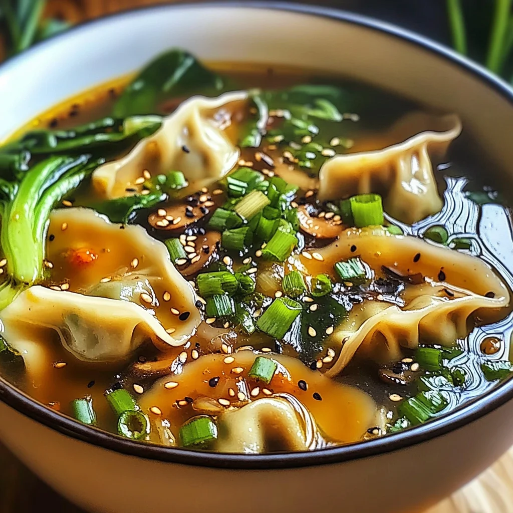 Easy Asian Dumpling Potsticker Soup