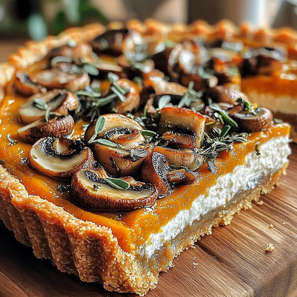 Harvest Delight: Pumpkin Sage & Mushroom Tart