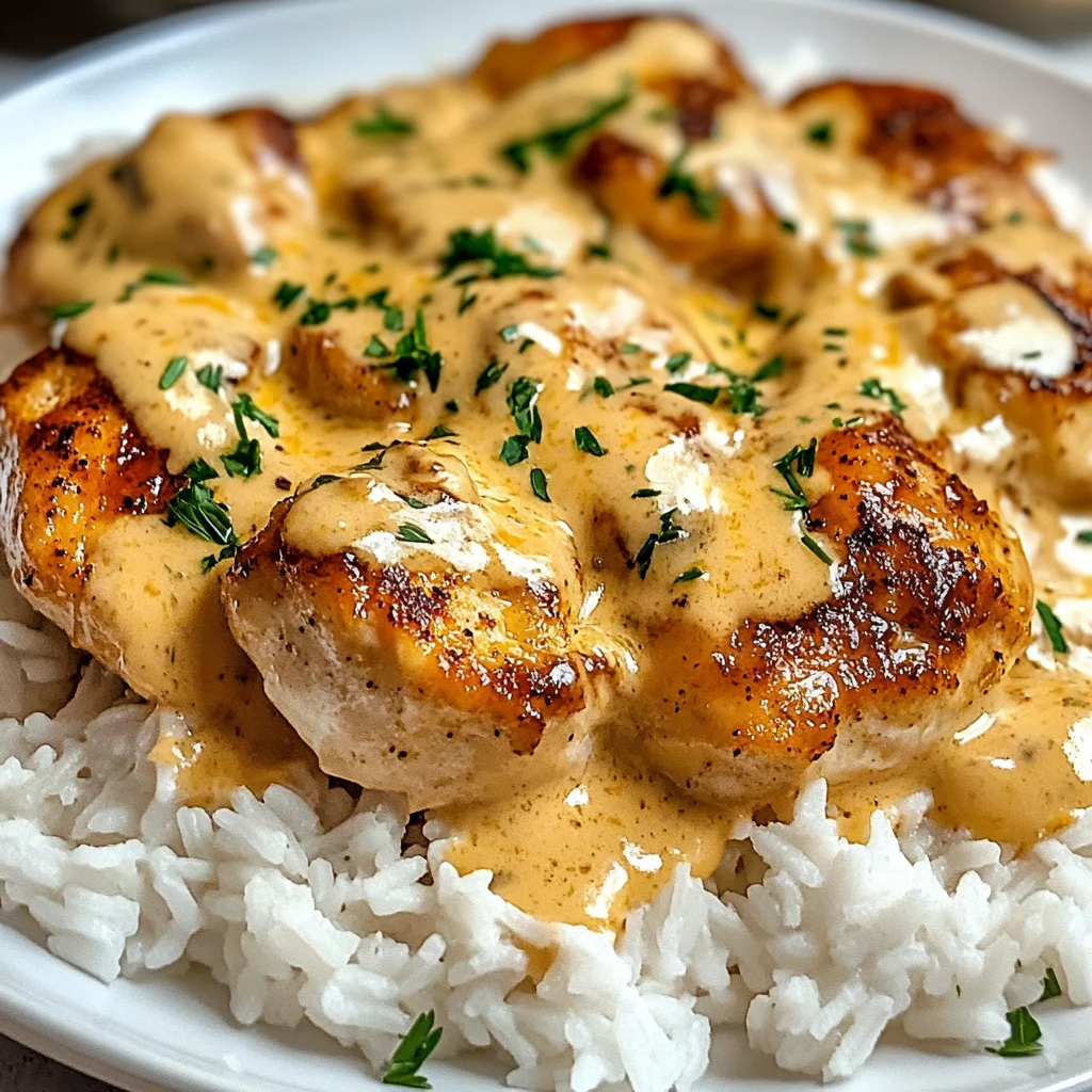 Creamy Smothered Chicken and Rice