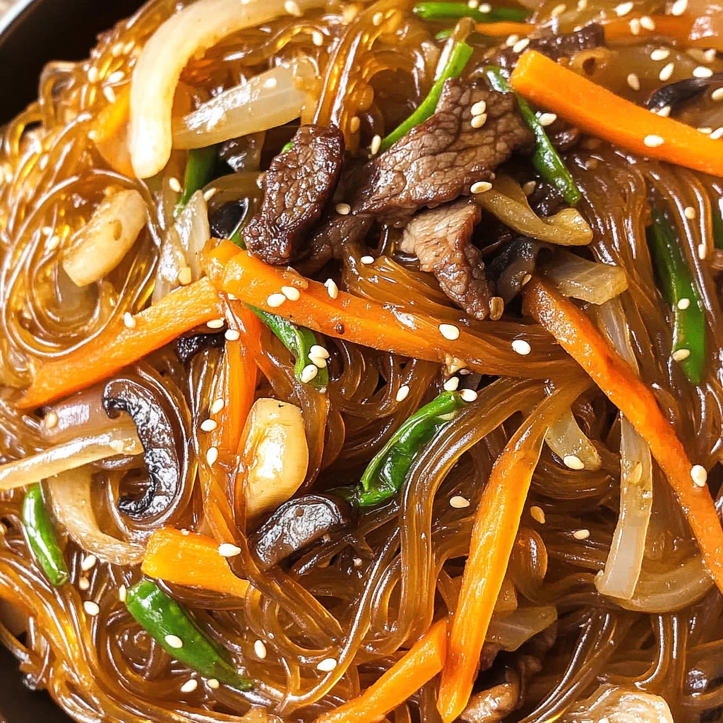 Japchae (Korean Glass Noodle Stir Fry)