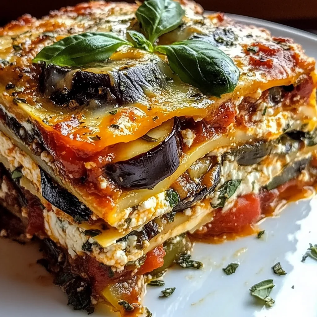 Layered Mediterranean Vegetable Lasagna with Creamy Ricotta