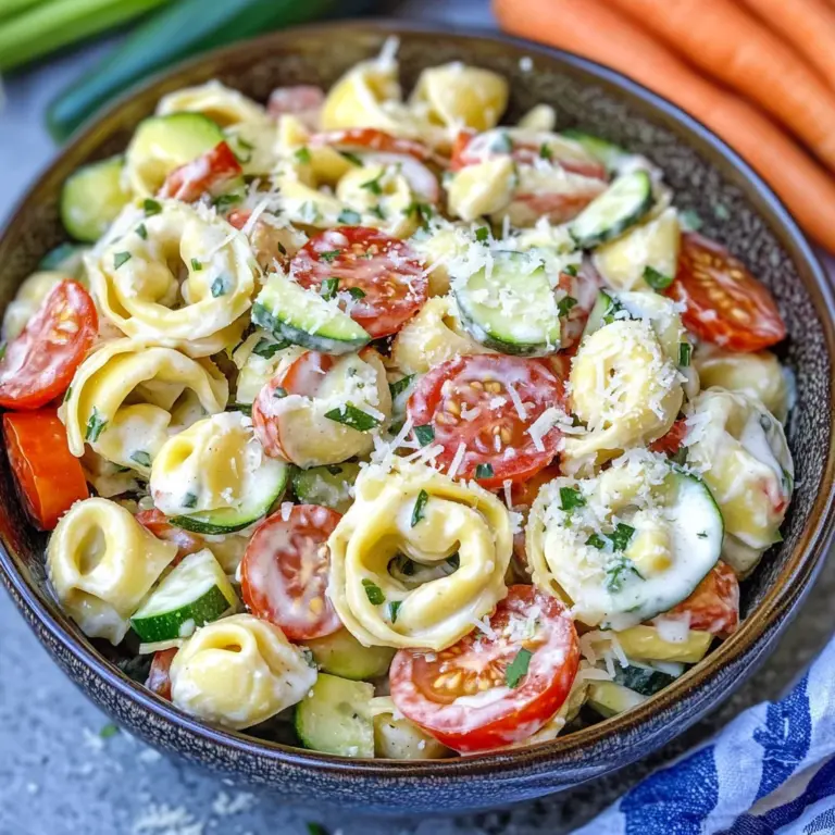 Summertime Tortellini Pasta Salad With Vegetables