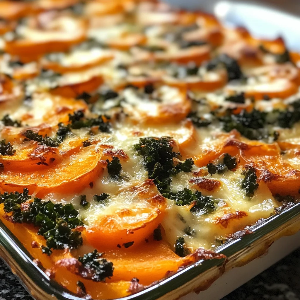 Sweet Potato Kale Gratin is a must-try comfort dish!