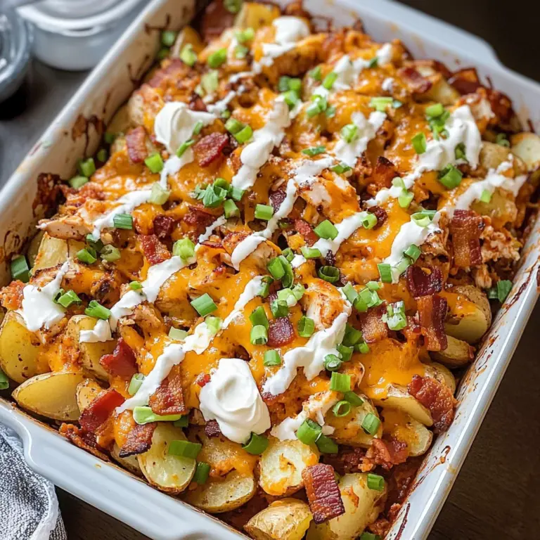 Buffalo Chicken Roasted Potato Bake