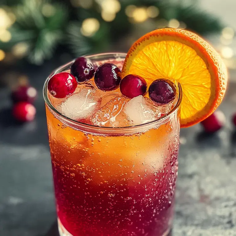 Cranberry and Orange Juice Mocktail