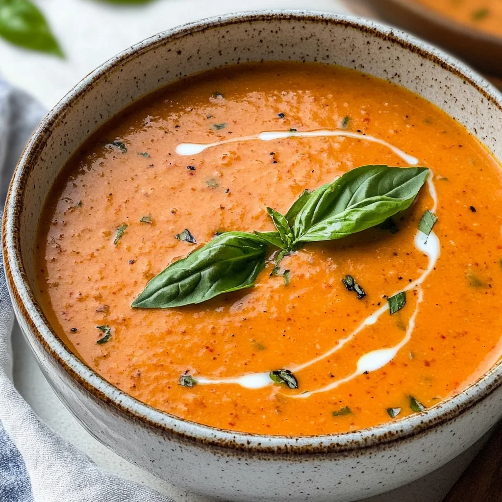 Creamy Roasted Red Pepper Soup