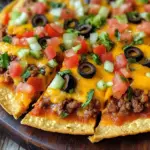 Crispy Mexican Pizza with Seasoned Beef and Refried Beans Recipe