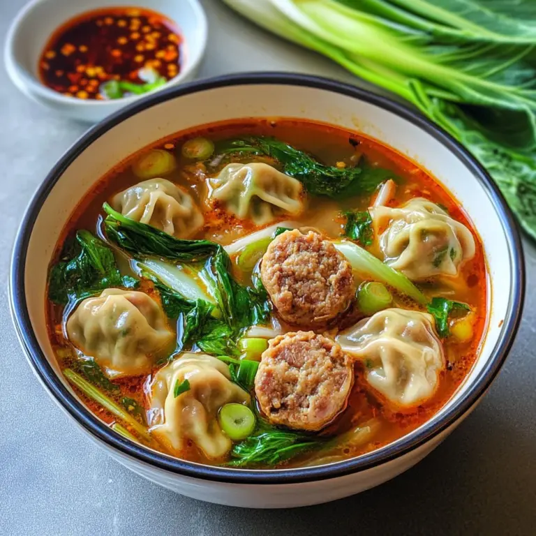 Deconstructed Wonton Soup