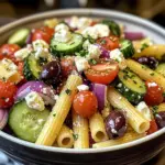 Greek Rigatoni Pasta Salad – A Fresh and Flavorful Mediterranean Delight!