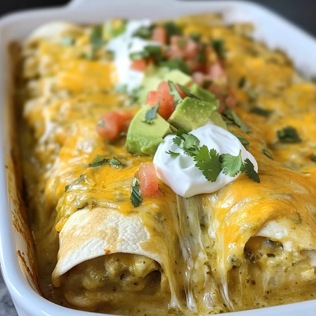 Green Chili Chicken Enchiladas Recipe