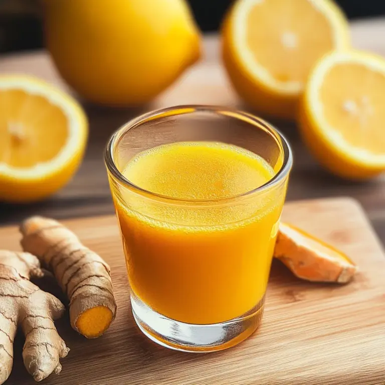 Homemade Ginger and Turmeric Immunity Shots