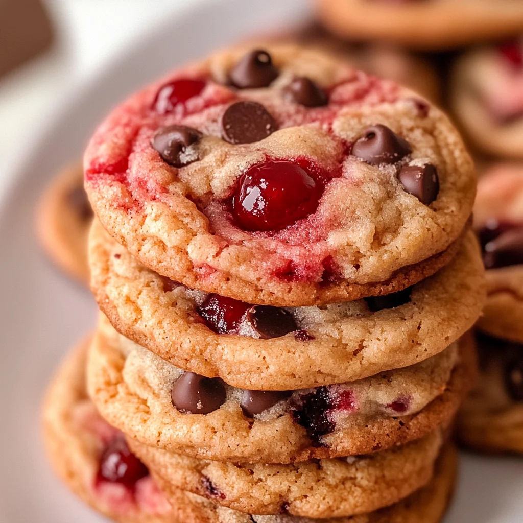 Maraschino Cherry Chocolate Chip Cookies