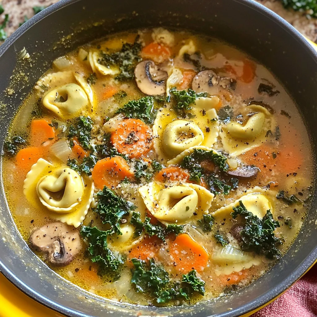 One Pot Vegetable Tortellini Soup
