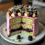 Pistachio and Blackberry Olive Oil Cake Recipe