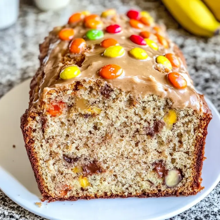 Reese's Pieces Peanut Butter Banana Bread