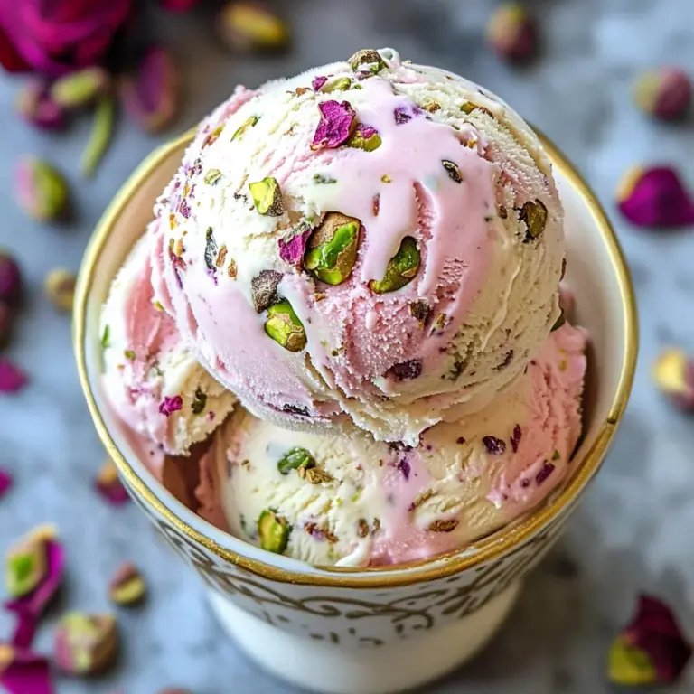 Rose Pistachio Ice Cream – Easy Dessert Recipe