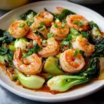 Spicy Garlic Butter Shrimp and Baby Bok Choy