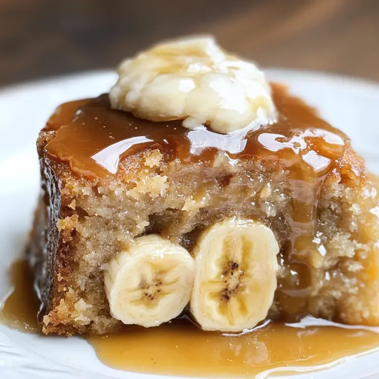 Sticky Banana Bread Pudding Cake