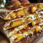 Sweet & Savory Peach Quesadillas