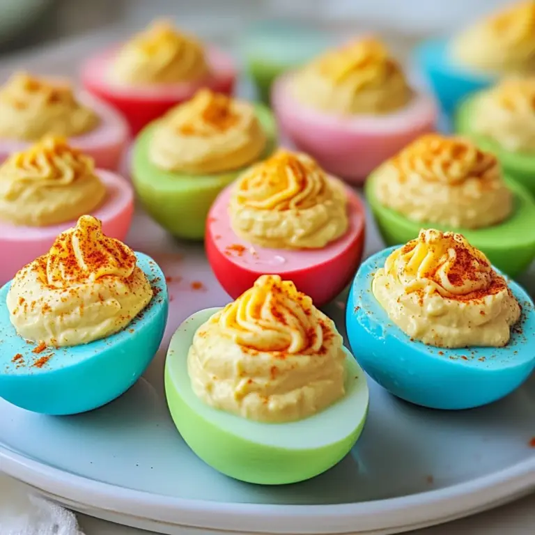 Colored Easter Deviled Eggs