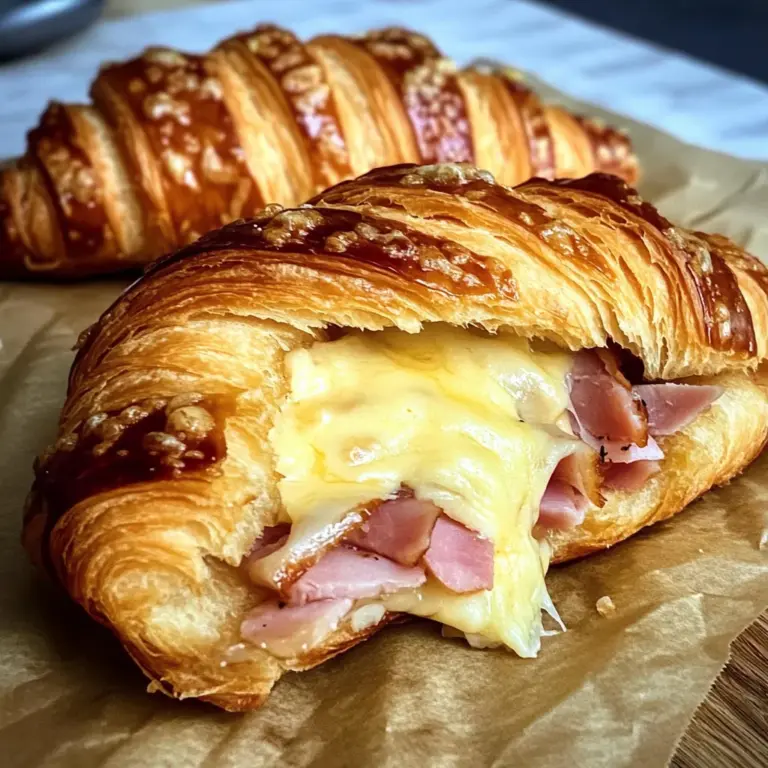 Croissant jambon fromage