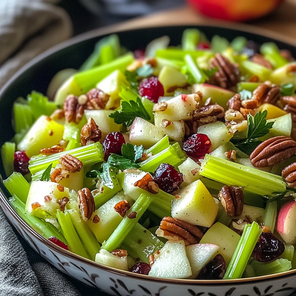 Delicious Harvest Celery Salad with Sweet Maple-Pecan Twist