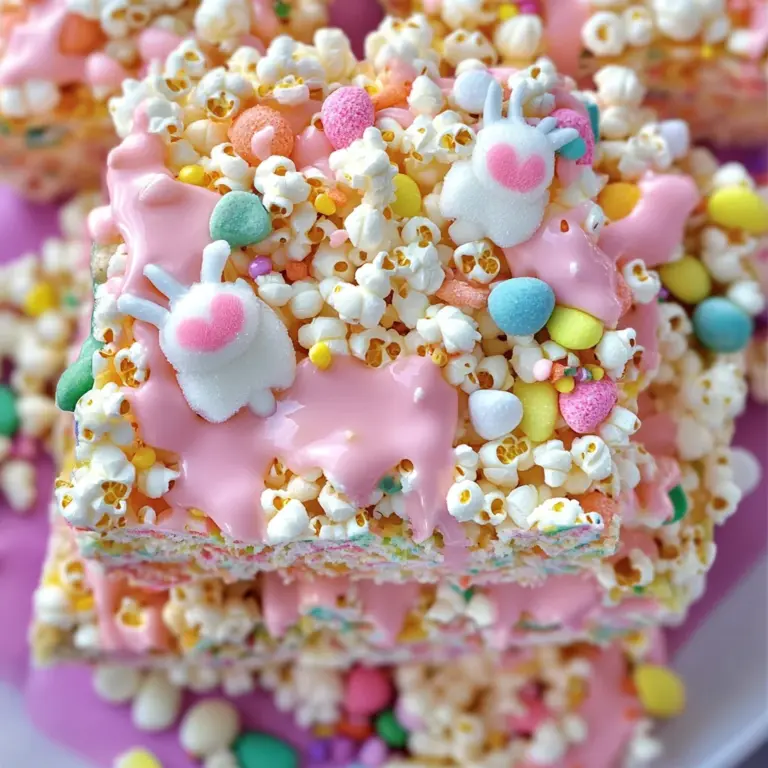 Easter Bunny Marshmallow Popcorn Bars