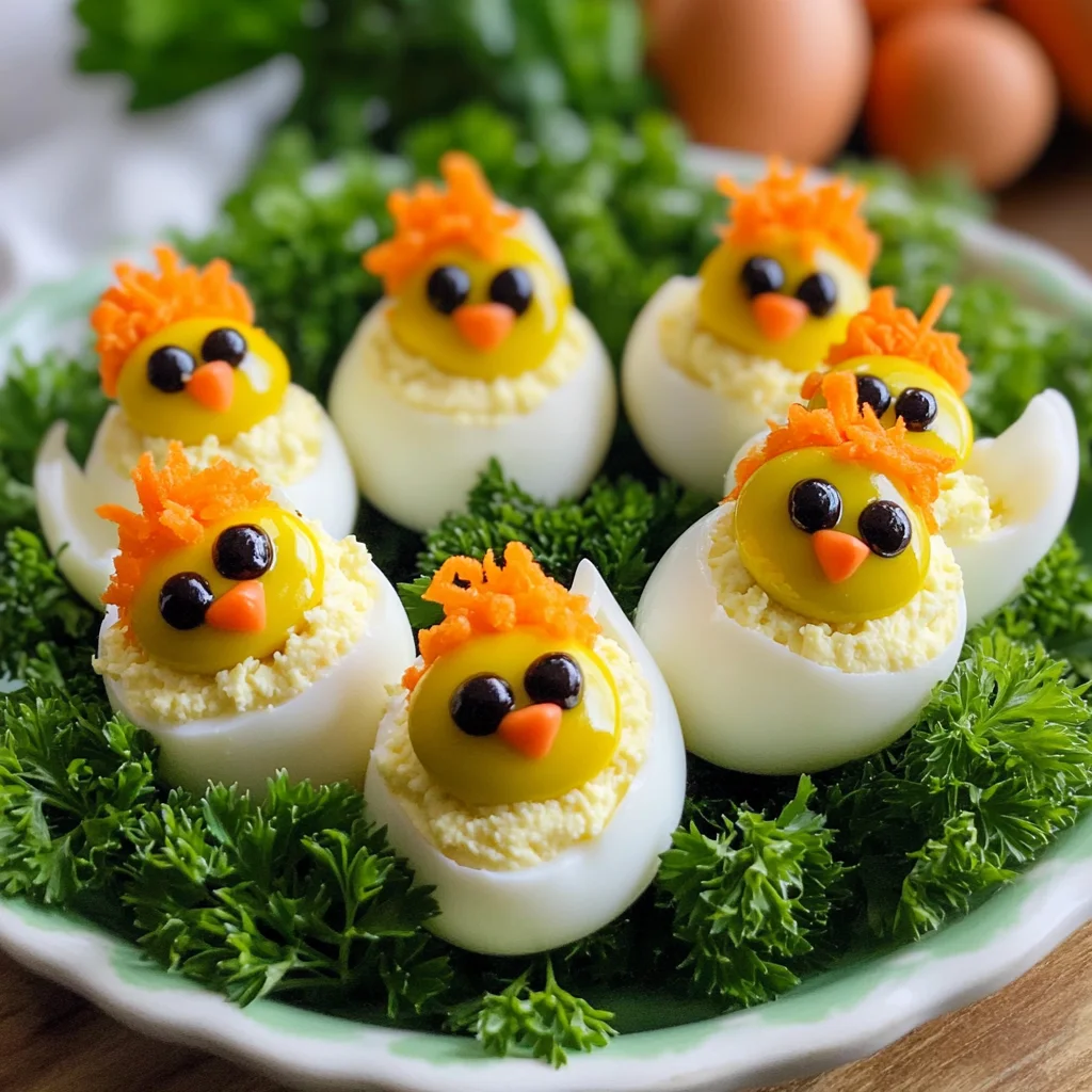 Easter Egg Recipe - Deviled Egg Chicks